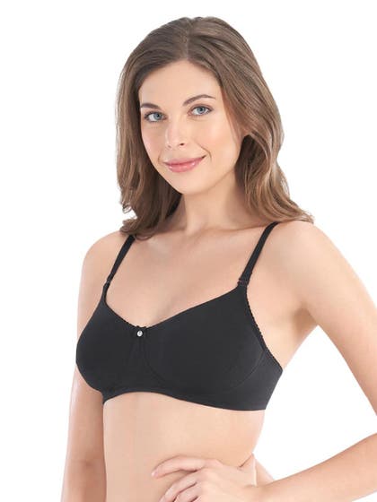 Amante Black Moulded Non Padded Wirefree Everyday Bra