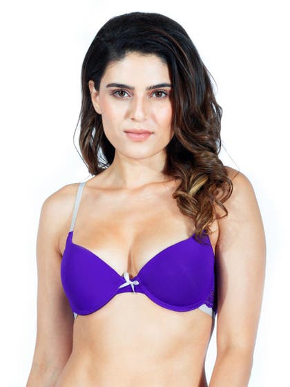 Susie Purple Lace Winged Underwired T-Shirt Bra