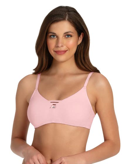 Amante Crystal Rose Moulded Keyhole Neckline Everyday Bra