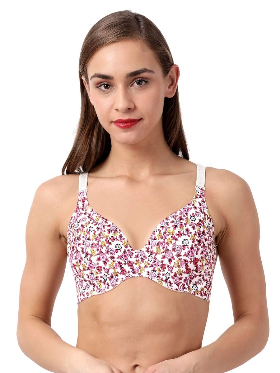 Taabu Black Beauty Heart Print Padded Wirefree T shirt Bra