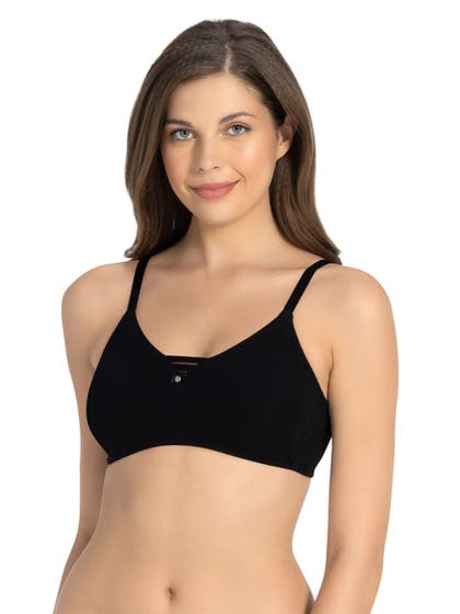 Amante Black Moulded Keyhole Neckline Everyday Bra