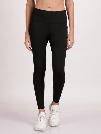 Shyle Black Beauty Coin Pocket High Waist Workout Leggings
