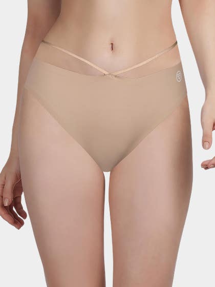 Susie Sand Skin Solid Seamless String Bikini Panty