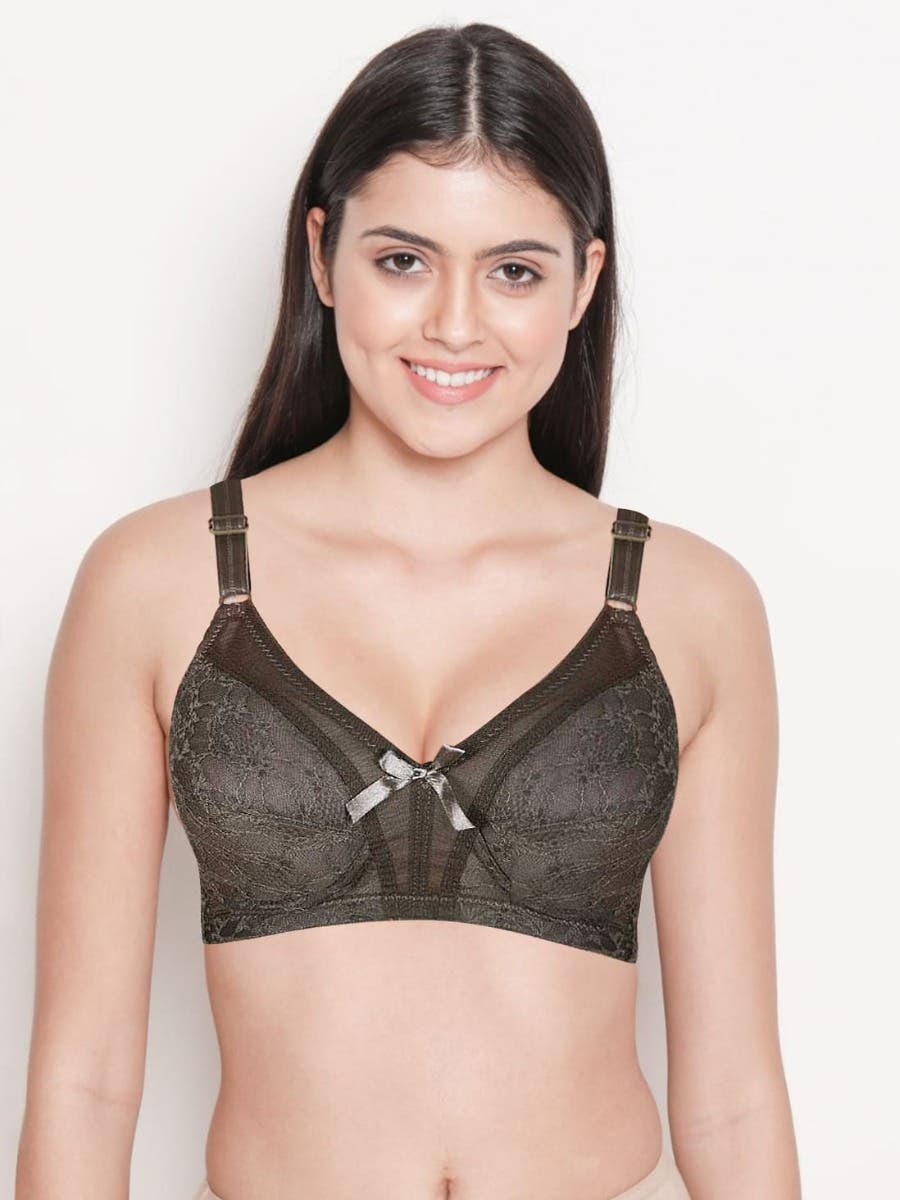 Taabu Black Beauty Heart Print Padded Wirefree T shirt Bra