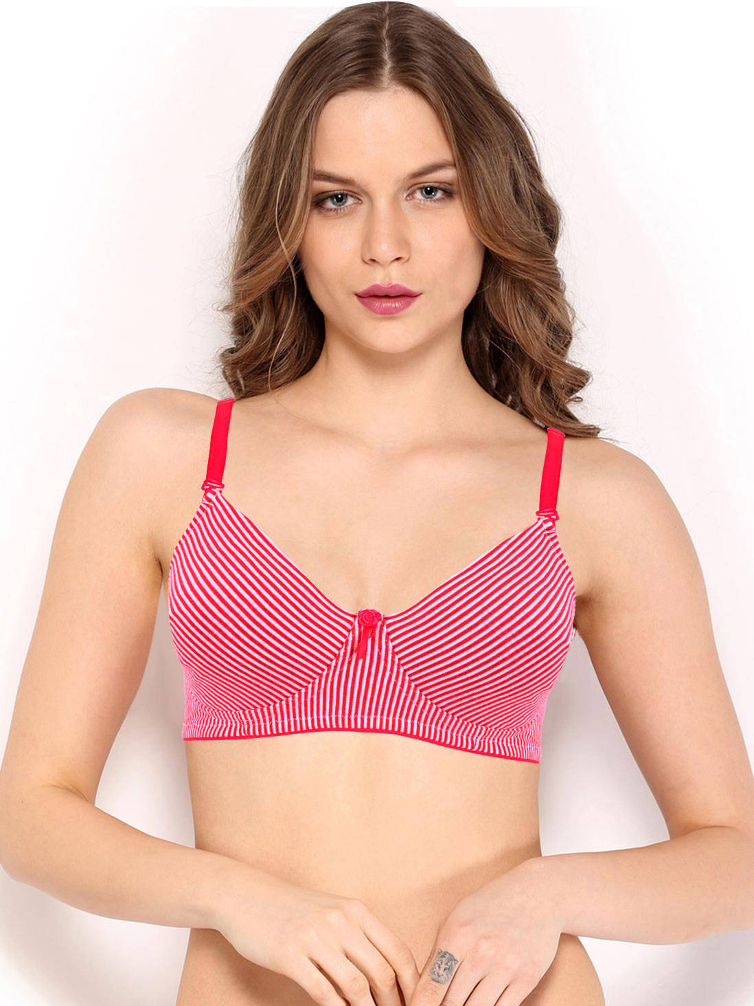 laavian pink striped multiway t-shirt bra