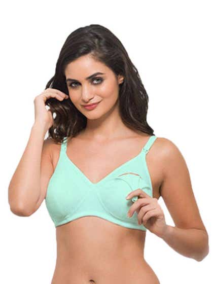 Laavian Sea Green Materna seamless cotton nursing bra