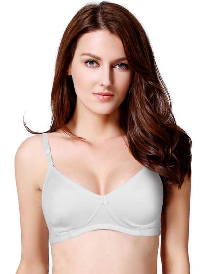 Laavian White High Coverage Comfort Bra