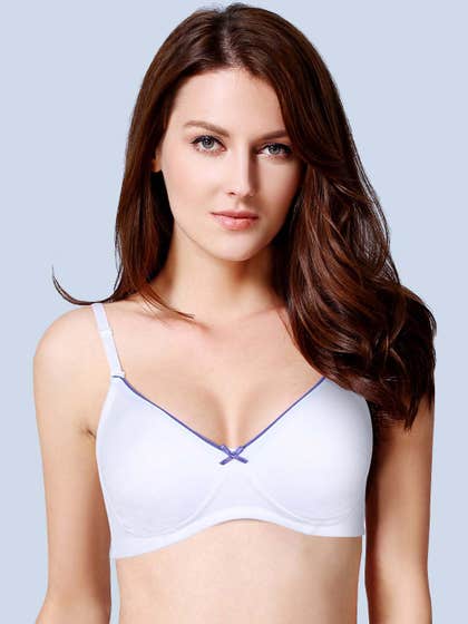 Laavian White Seamless T- Shirt Bra
