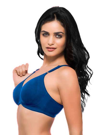 Laavian Royal Blue Full Coverage Bra