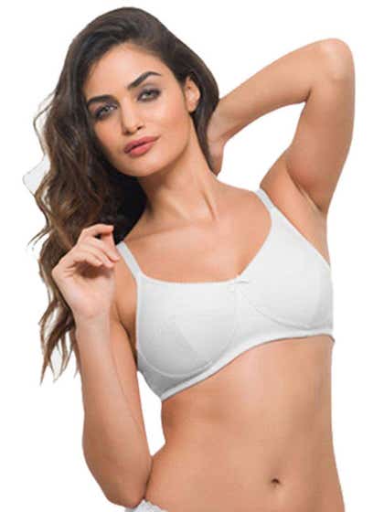 Laavian White Full Coverage Non padded Bra