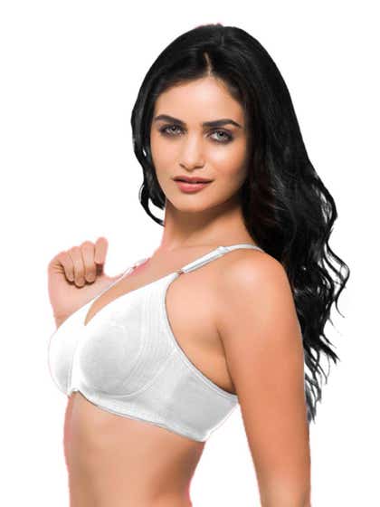 Laavian White Full Coverage Bra