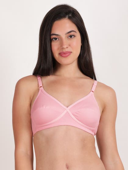 Susie Orchid Pink X Frame Seamed Wirefree Everyday Bra