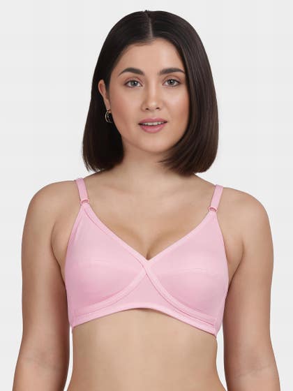 Susie Orchid Pink X Frame Seamed Wirefree Everyday Bra