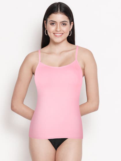 Susie Tickled Pink V Neck Adjustable Strap Camisole