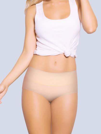 Shyle Apricot Skin Solid High Waist Hipster Panty