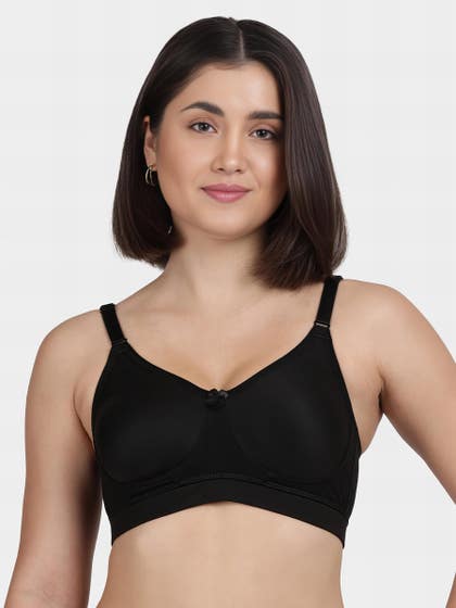 Libra Black Full Coverage Moulded Non Padded Everyday Bra