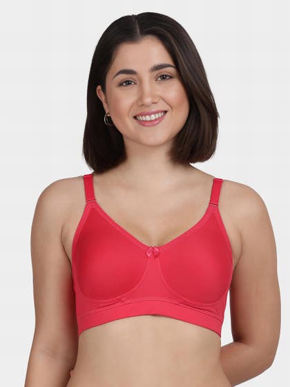 Libra Peach Full Coverage Moulded Non Padded Everyday Bra