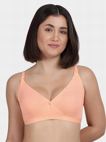 Susie Peach Skin Criss Cross Nursing Bra