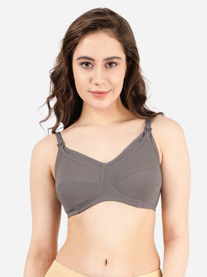 Susie Storm Front Grey Clip-On Full Coverage Nursing Bra