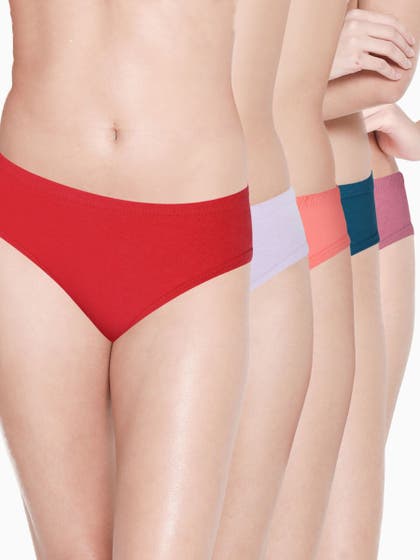 Susie Medium Coverage Multicolour Bikini Panty Combo B