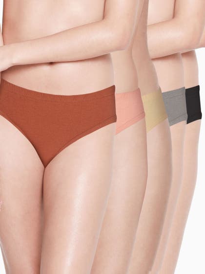 Susie Medium Coverage Multicolour Bikini Panty Combo G