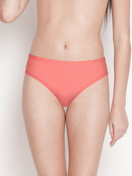 Susie Dubarry Orange Medium Coverage Solid Bikini Panty