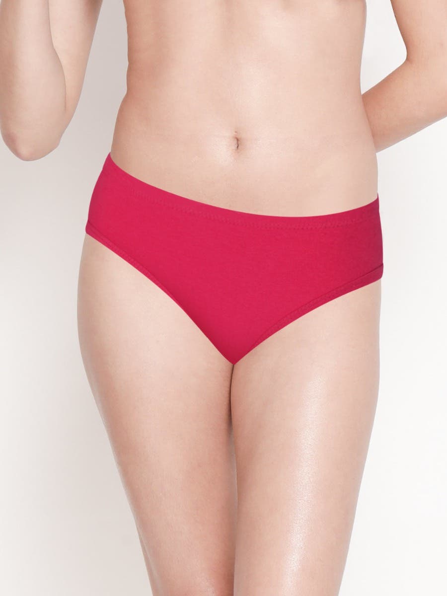 Susie Lovepotion Pink Medium Coverage Solid Bikini Panty