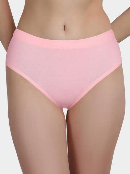 Susie Tickled Pink Medium Coverage Solid Bikini Panty