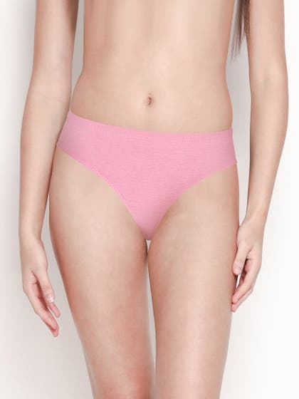 Susie Tickled Pink Low Coverage Solid Thong Panty