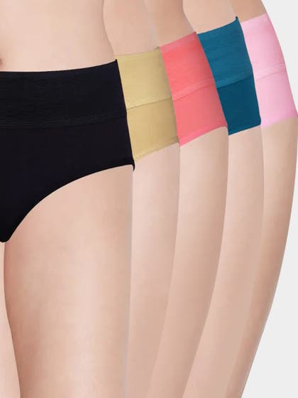 Susie Multicolor Solid Tummy Tucker Panty Combo A