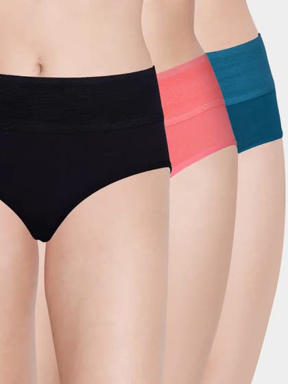 Susie Multicolor Solid Tummy Tucker Panty Combo E