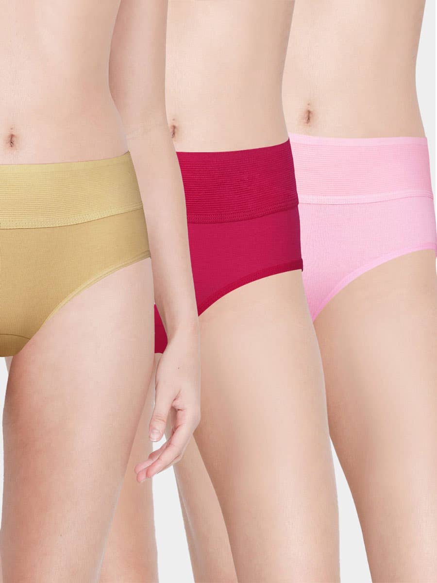 Susie Multicolor Solid Tummy Tucker Panty Combo J