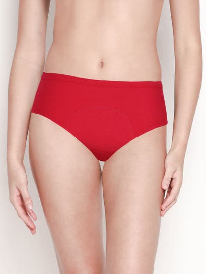 Susie Racing Red Full Coverage Cotton Period Panty