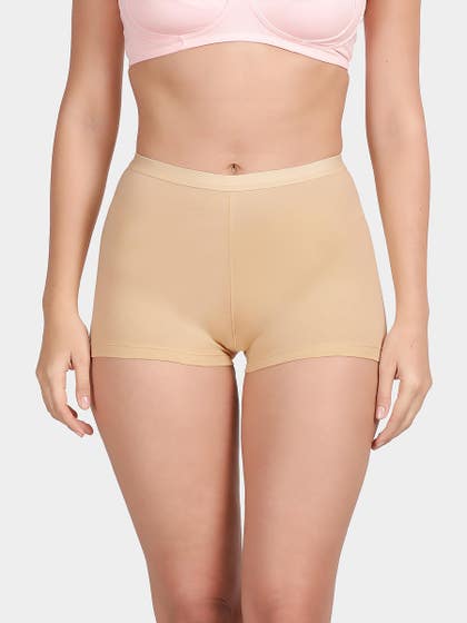 Susie Buff Skin Mid waist Full Coverage Boyshorts Panty