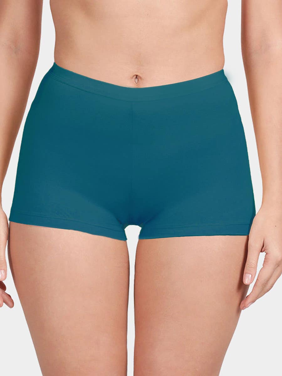 Susie Moroccan Blue Mid Waist Full Coverage Boyshorts Panty