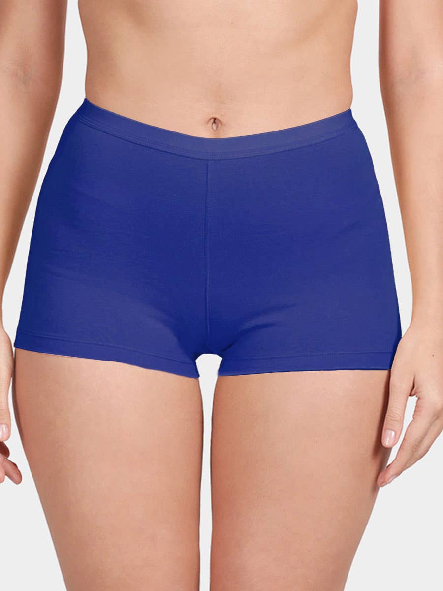 Susie Sodalite Blue Mid Waist Full Coverage Boyshorts Panty