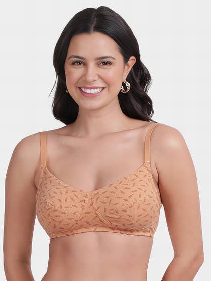 Susie Toast Skin Barley Print Seamed Full Support Everyday Bra