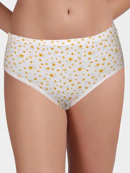 Shyaway Teens Bright White Full Coverage Hipster Panty