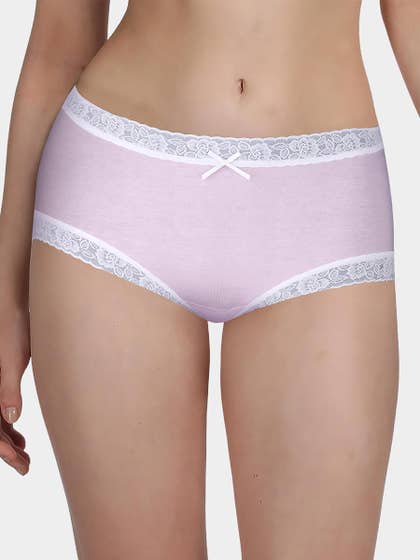 Susie Lavender White Lace Low Waist Hipster Panty