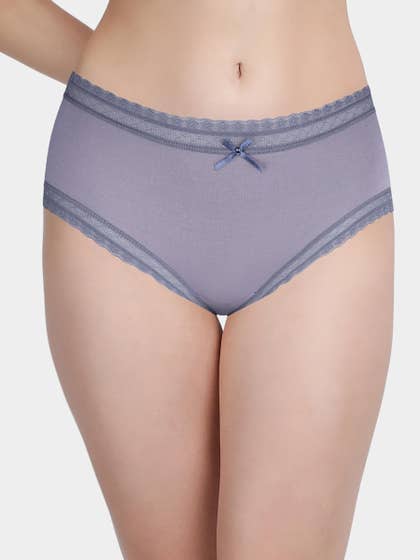 Susie Grey Contrast Full Coverage Hipster Panty