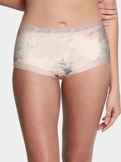 Susie Light Cream Fully Floral Medium Waist Hipster Panty