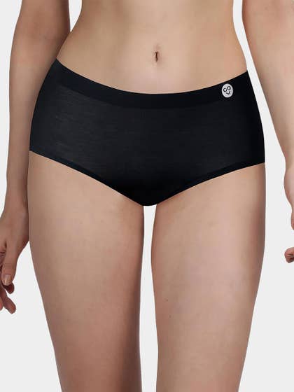 Susie Black Beauty Full Coverage Seamless Hipster Panty