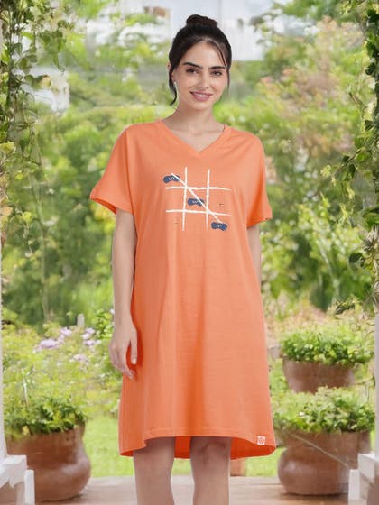 Shyaway Canyon Sunset Glow In The Dark Print Cozy Sleep Tee