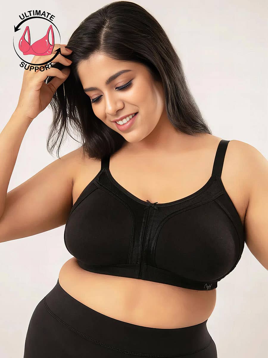 Taabu Black Beauty Heart Print Padded Wirefree T shirt Bra