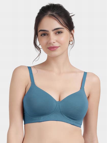 Susie Mallard Blue Basic Padded Non Wired Bra
