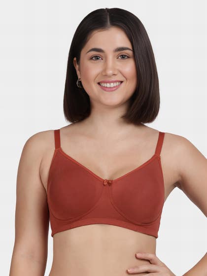 Susie Red Ochre Secret Side Shaper Basic Moulded Bra