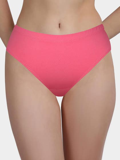 Susie Pink Lemonade Full Coverage Solid Everyday Hipster Panty