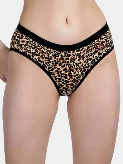 Taabu Black Beauty Leopard Print Polyamide Bikini Panty