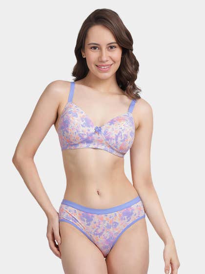 Taabu Multicolor Tie Dye Printed Lingerie Set
