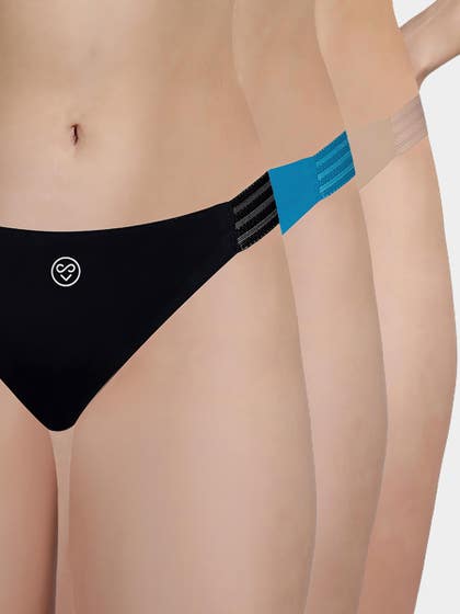 Susie Multicolor Solid Seamless Bikini Panty Combo A